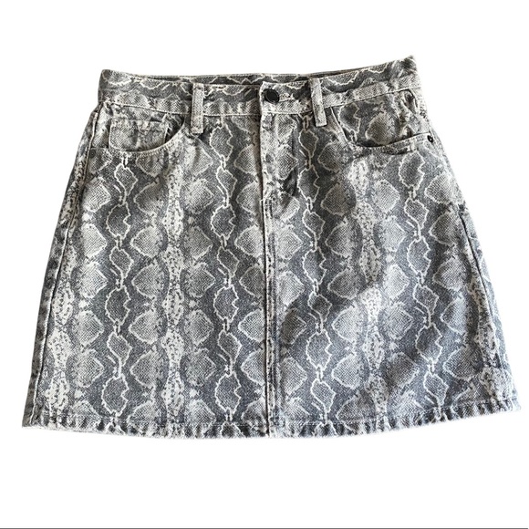 BLANK NYC The Jane Cotton Mini Skirt in Snake Along 85WK0181 Women’s Waist 27 - Picture 3 of 8